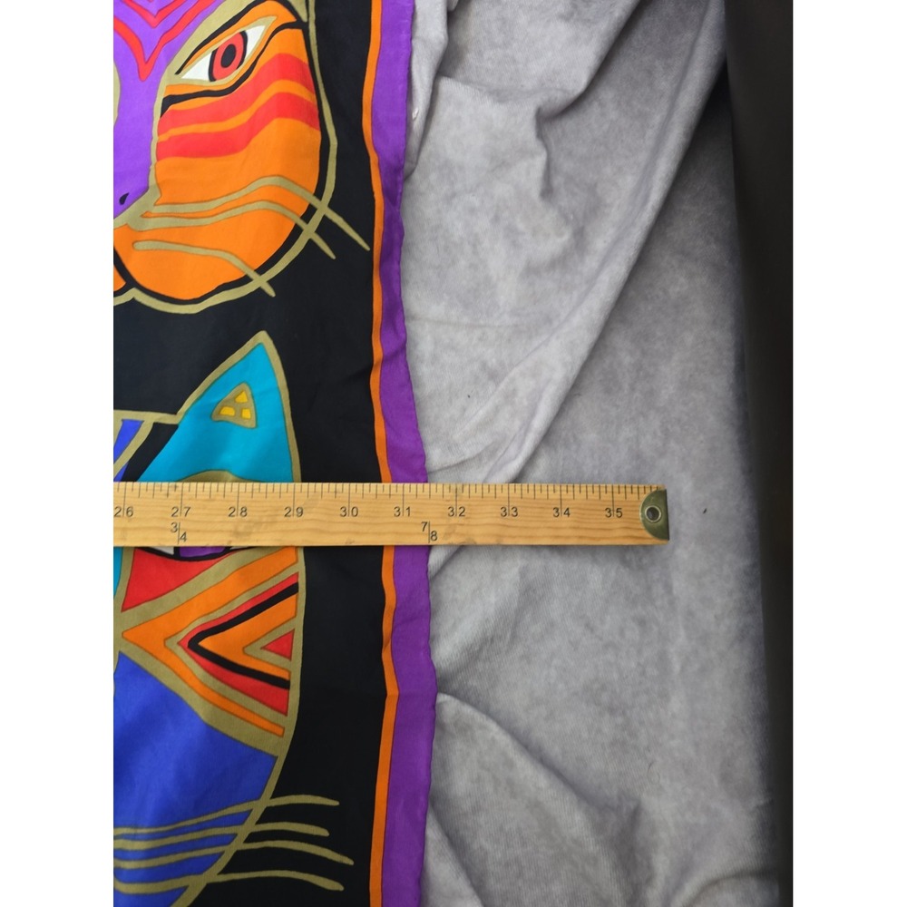 Laurel Burch Whimsical Kitty Cats Faces Feline Scarf Square 34" - Picture 5 of 9
